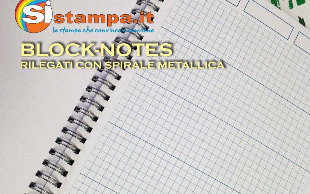 Blocco Appunti Personalizzato con Spirale Metallica