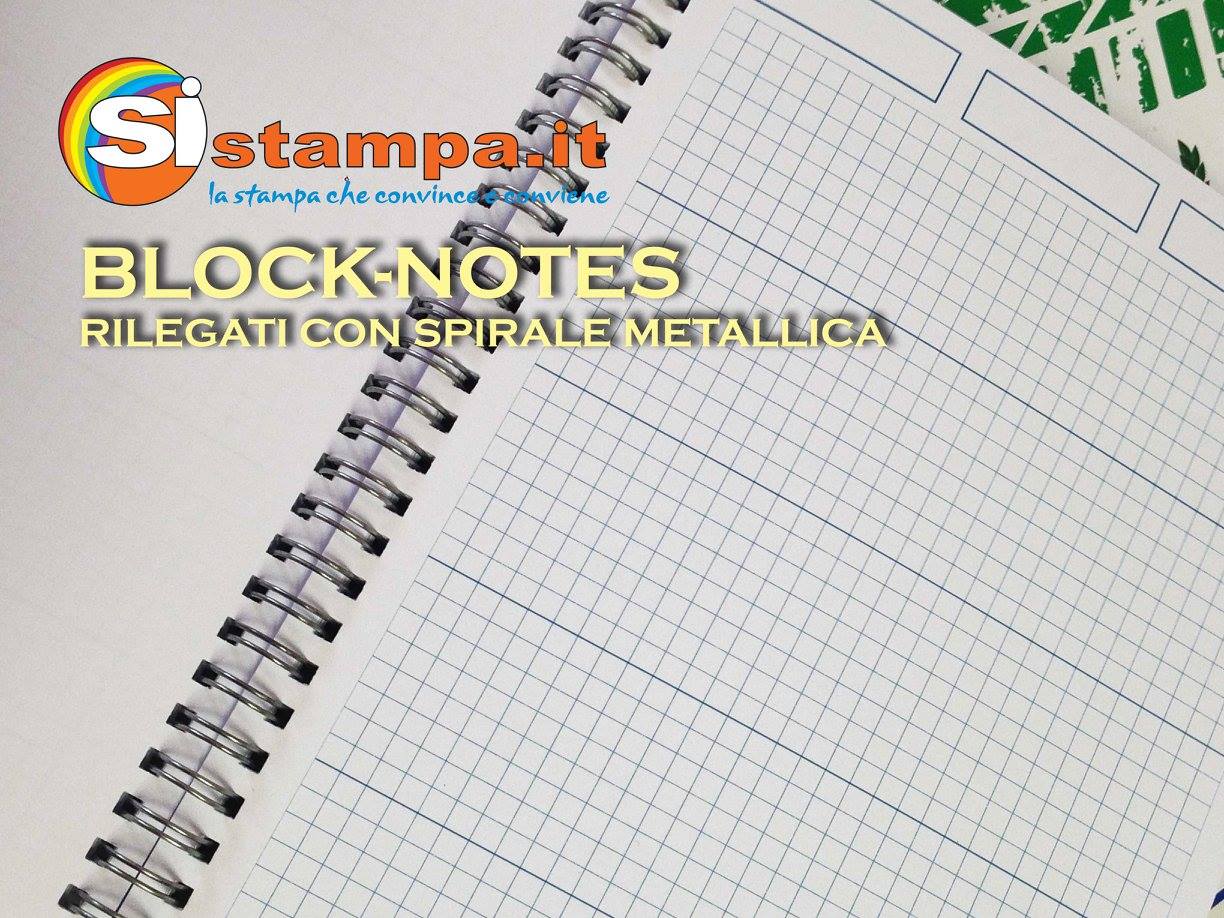 Block Notes con Spirale Metallica | SISTAMPA