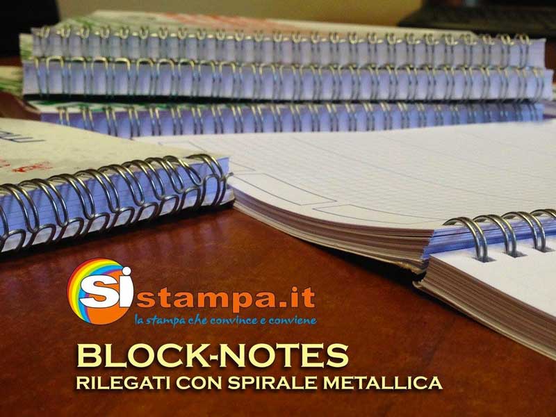 Block Notes con Spirale Metallica | SISTAMPA.IT