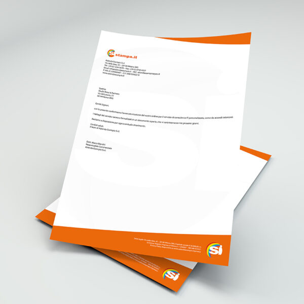 Stampa online carta intestata personalizzata | SISTAMPA